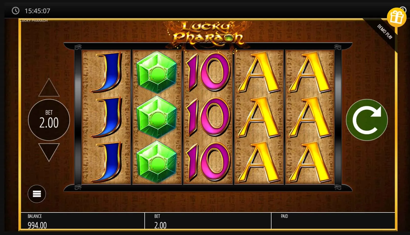 Lucky Pharaoh Demoversion von Blueprint Gaming